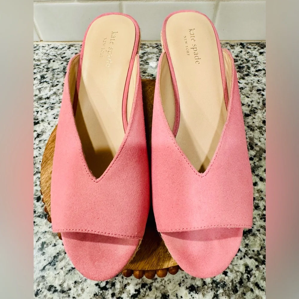Kate Spade‎ Thea Pink Suede Wedge Shoes